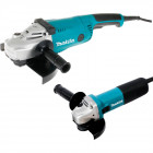 Image du produit : Ensemble pack de 2 machines Makita (GA9020 + 9558HNRG) - 840 / 2200 Watts - filetage M14 - diamètre 125/230mm | DK0053GX2