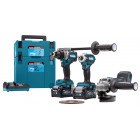 Image du produit : Ensemble pack de 3 machines Makita 40 Volts MAX Lithium (Li-Ion) 4 Ah XGT (DF001G + GA005G + TD001G) | DK0125G301