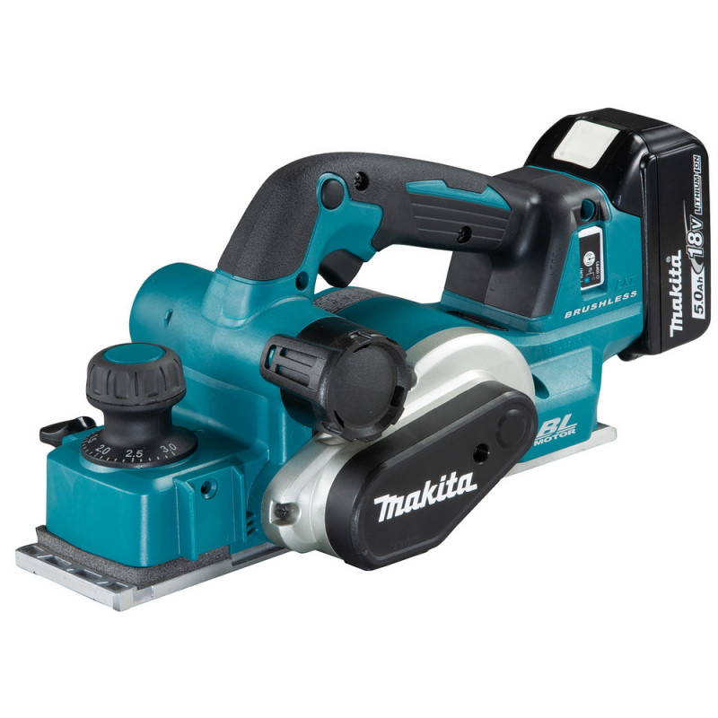 Rabot à bois Makita LXT 18 Volts - sans fil Lithium (Li-Ion) - 82mm - (Produit seul) - profondeur rabotage 0 - 3mm | DKP181ZJ