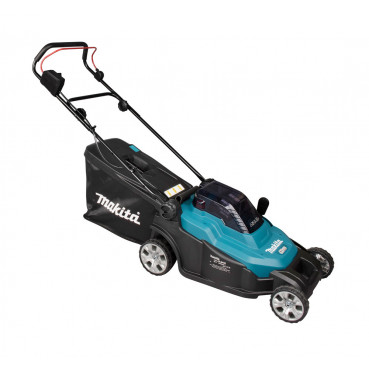 Tondeuse Makita 43cm LXT 36 Volts 2 x 18 Volts - sans fil Lithium (Li-Ion) - 5 Ah - diamètre lame 43cm - hauteur tonte 20 à 75mm - surface tonte 575m² | DLM432PT2