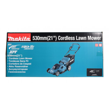 Tondeuse Makita 53cm LXT 36 Volts 2 x 18 Volts - sans fil Lithium (Li-Ion) - (Produit seul) - diamètre lame 53cm - hauteur tonte 20 à 100mm - surface tonte 700m² | DLM538Z