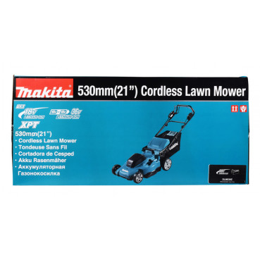 Tondeuse Makita 53cm LXT 36 Volts 2 x 18 Volts - sans fil Lithium (Li-Ion) - (Produit seul) - diamètre lame 53,4cm - hauteur tonte 20 à 100mm - surface tonte 800m² | DLM539Z