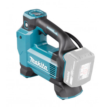 Gonfleur Makita LXT 18 Volts - sans fil Lithium (Li-Ion) - 11,1 bars - 161 psi - (Produit seul) - longueur du tuyau 0,65m - poids 2,1kg | DMP181Z