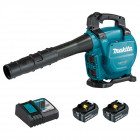 Image du produit : Aspirateur Makita souffleur m 13,4M3 2 x 18 Volts -sans fil - 2 batteries BL1830 - DUB363ZV + BL1830B x2 + DC18RC | DUB363RF2V