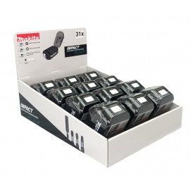 Master carton 12 x Coffrets Impact Black "batterie LXT" 30 embouts + Porte-embout magnétique à verrouillage Makita | E-03090