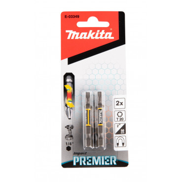 Embout pour vissage à chocs (Impact Premier) 50mm TORX - T20, Hexa 1/4" - 2 pièce(s) Makita | E-03349