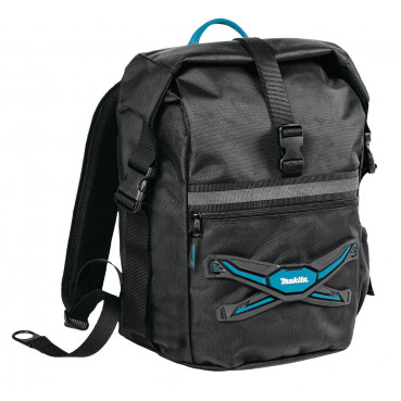 Sac à dos Makita avec rabat 330 x 200 x 400 mm - 1,24 kg - 14,0 Litres - dos et épaules rembourrés - fonction roll-top la taille du sac à dos s'adapte au contenu - compartiment latéral | E-05555