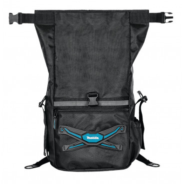 Sac à dos Makita avec rabat 330 x 200 x 400 mm - 1,24 kg - 14,0 Litres - dos et épaules rembourrés - fonction roll-top la taille du sac à dos s'adapte au contenu - compartiment latéral | E-05555