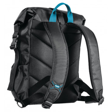 Sac à dos Makita avec rabat 330 x 200 x 400 mm - 1,24 kg - 14,0 Litres - dos et épaules rembourrés - fonction roll-top la taille du sac à dos s'adapte au contenu - compartiment latéral | E-05555