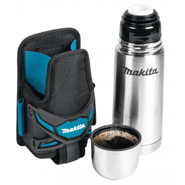 Thermos de chantier et randonnée isotherme avec étui et attache mousqueton - poids 0,450kg Makita | E-05599