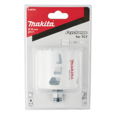 Scie cloche Makita multi-matériaux T.C.T, 70mm Ezychange - diamètre 70mm - profondeur maxi de perçage 60mm - 1 pièce(s) | E-06781