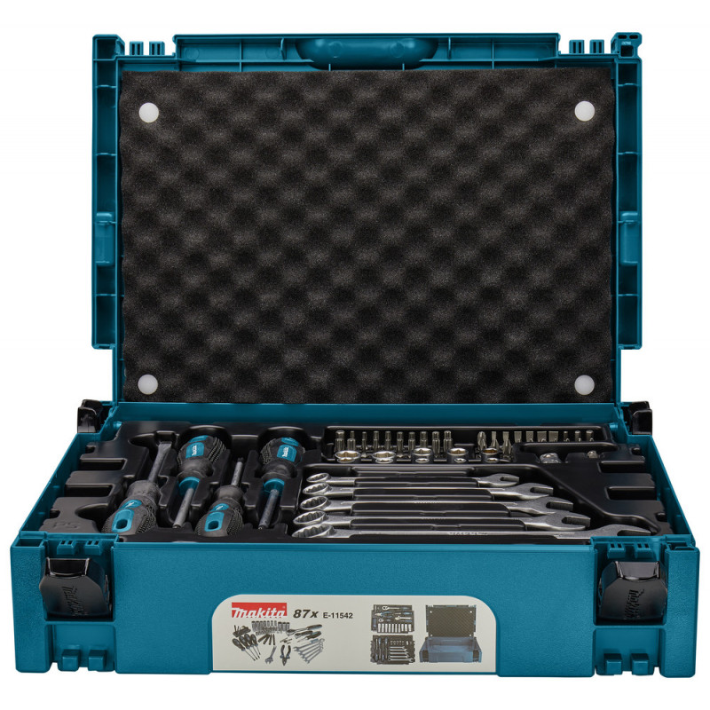 Coffret Makita d'outillage à main complet MAKPAC 87 Outils à main - 87 pièce(s) | E-11542