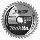 Image du produit : Lame CIRCULAIRE EFFICUT BOIS COMPOSITE 165x20mm 40D - diamètre 165mm - alésage 20mm - coupe-saignée 1,5mm - 40 dents Makita | E-12223