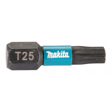 Pack embout de vissage à chocs (Impact Black) TORX - T25 25mm - 25 pièce(s) Makita | E-12398