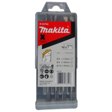 MASTER CARTON 12X Coffret Makita 4 FO - diamètre 5 / 6,0 / 8,0 / 10,0mm - longueur totale 110 / 160mm - profondeur maxi de perçage 50 / 100mm - 12 pièce(s) | E-13596-12