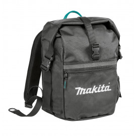 Sac à dos Makita avec rabat 330 x 200 x 400 mm - 14,0 Litres - dos et épaules rembourrés - fonction roll-top la taille du sac à dos s'adapte au contenu - compartiment latéral | E-15528