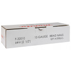 Image du produit : Clous brads Tête D, 15 Ga, pour AF635 - épaisseur 1,4mm - jauge 16 Ga - 4000 pièce(s) - longueur totale 64mm Makita | F-32010