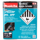 Image du produit : Meuleuse Makita Ø 125mm XGT 40 Volts MAX Lithium (Li-Ion) - 4 Ah - filetage M14 | GA005GM201